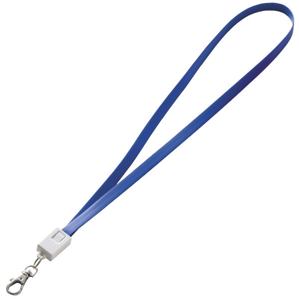 Logo trade promotional giveaway photo of: Lanyard with usb cable LE PORT